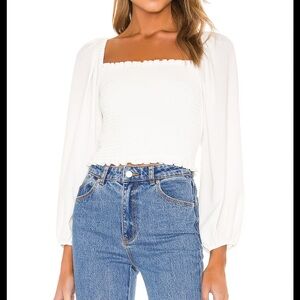Show Me Your MuMu White Long Sleeve Top